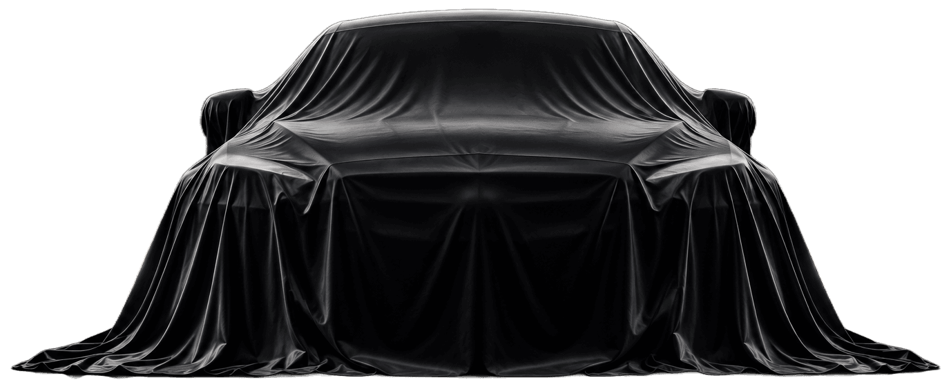 Luxury car under protective cover